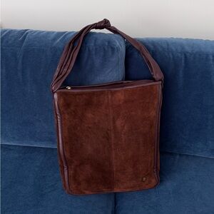 Rare Pierre Balmain Vintage Dark Chocolate Brown suede
Hobo Bag‎